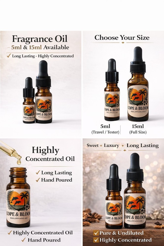 Fragrance Oil – Pure & Undiluted – Long Lasting Perfume Oil – 5ml or 15ml