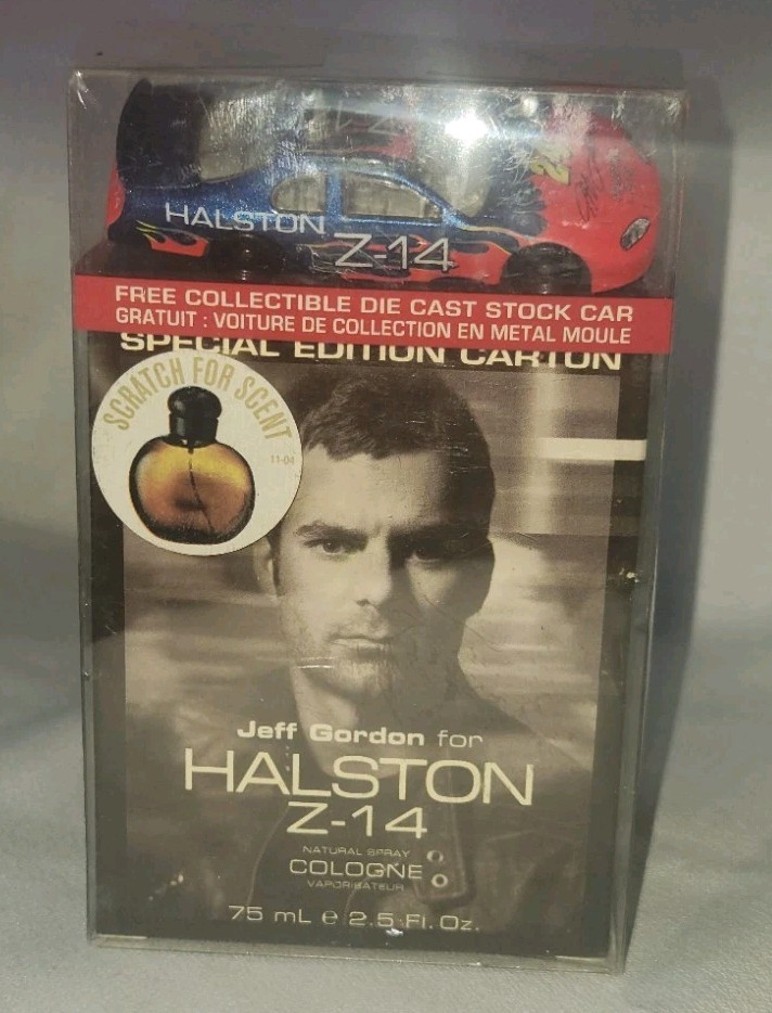 Vtg HALSTON Z-14 Cologne (Original Scent) 2.5oz JEFF GORDON w/ Die Cast Car