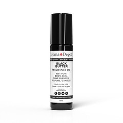 Black Butter 10 ml. Perfume Roll On Bottle Body Oil, 1/3oz Scented Fragrance Oil