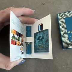 2 Pk Versace EROS Eau De Parfum Spray .03oz Carded Sample | New W/ Fast Ship!