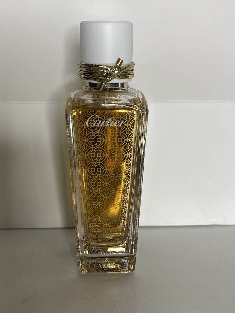 Cartier Les Heures Voyageuses Oud & Musc Parfum Authentic, Gold Etched Design