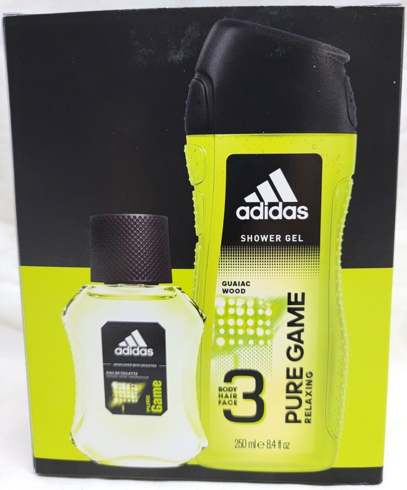 ADIDAS Men’s Pure Game 2 Piece Set Hair Face Body Wash Shower Gel & Fragrance