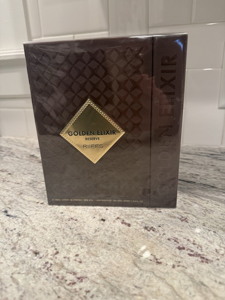 Riiffs Golden Elixir Reserve Extrait De Parfum 3.4oz 100mL Unisex Spray SEALED