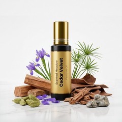 Scented Meadow Cedar Velvet Roll-On Perfume Oil for Unisex – 0.5 fl oz (15 ml)