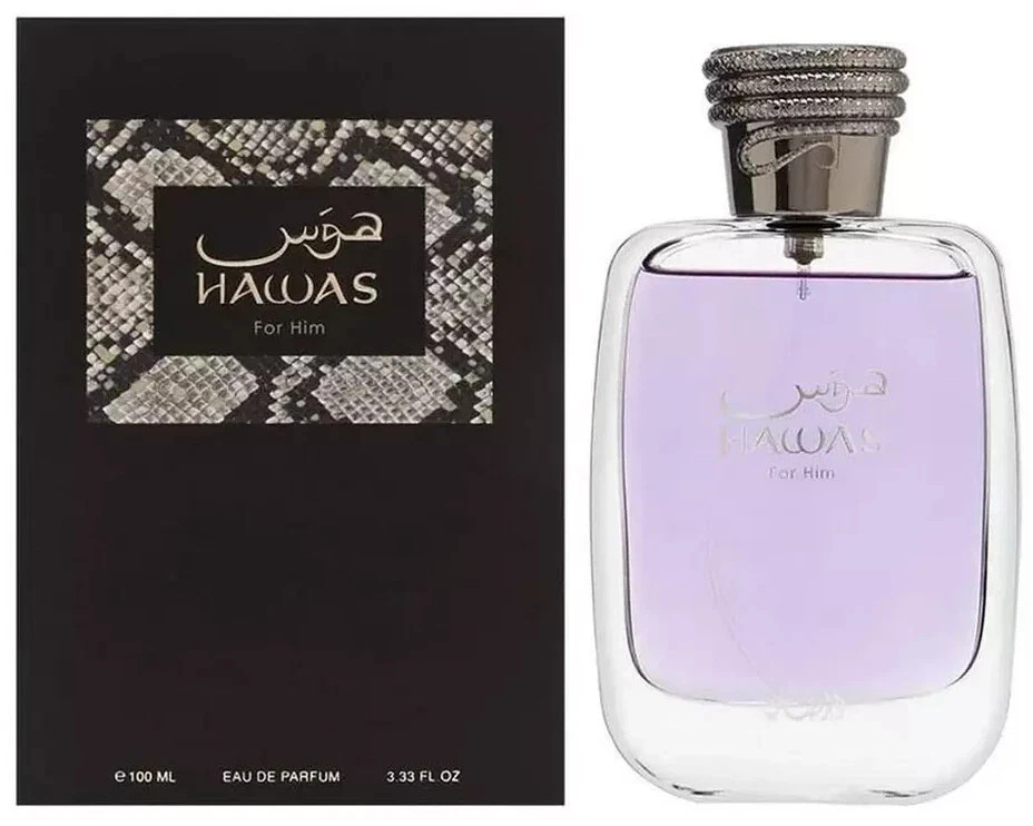 RASASI Hawas For Men – Eau de Parfum Spray 100ML (3.4 Oz) BRAND NEW SEALED BOX