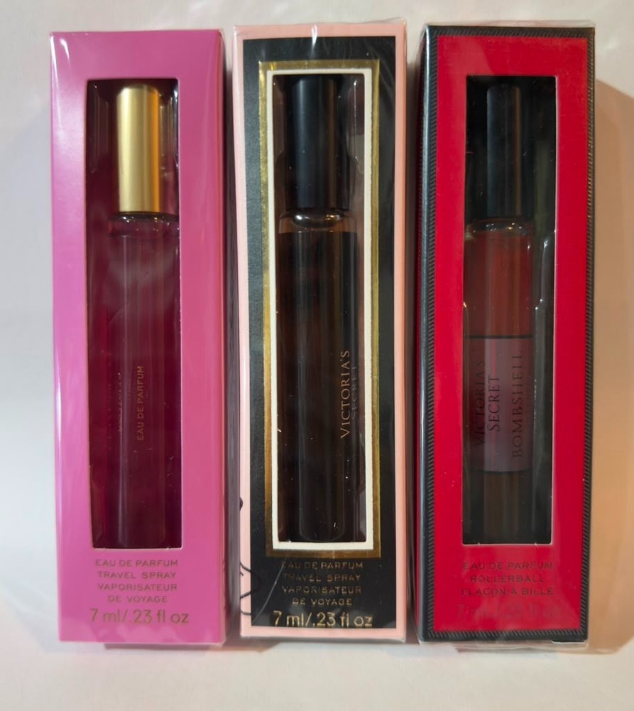 Lot of 3 Victoria’s Secret Eau De Parfum 7ml/ 0.23 oz Mini Travel Perfume spray