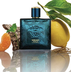 Versace Eros Eau de Parfum Spray, Lemon Mint, Regular Size 3.4 fl oz