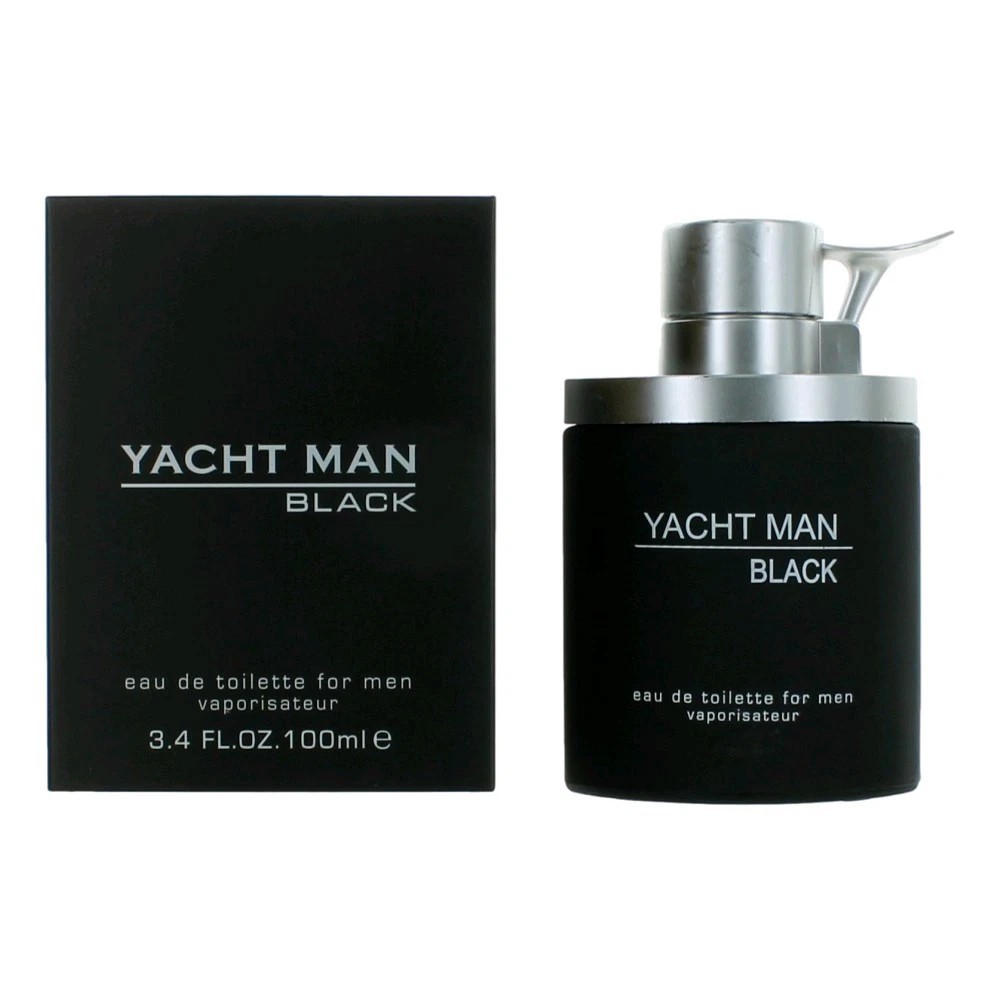 Yacht Man Black by Myrurgia Eau De Toilette Spray 3.4 oz For Men New In Box