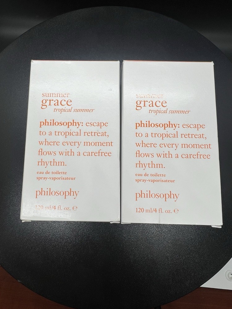 2x Philosophy Summer Grace Tropical Summer Eau de Toilette Spray, 120 ml/4 fl oz