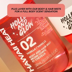 Holler And Glow Hawaii Heat Body & Hair Mist, Warm Vanilla, Peony & Amber Sce…