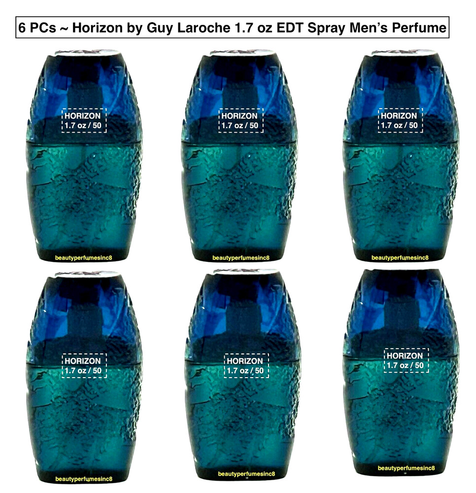 Lot of 6 Pc – Horizon by Guy Laroche 1.7 oz Eau de Toilette Spray Men’s Perfume
