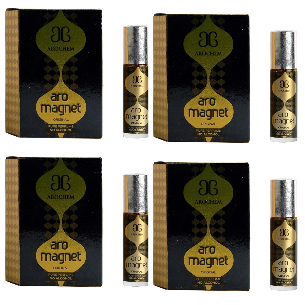 Arochem Aro megnet attar long lasting fragrance daily wear 6 ml pack of 4