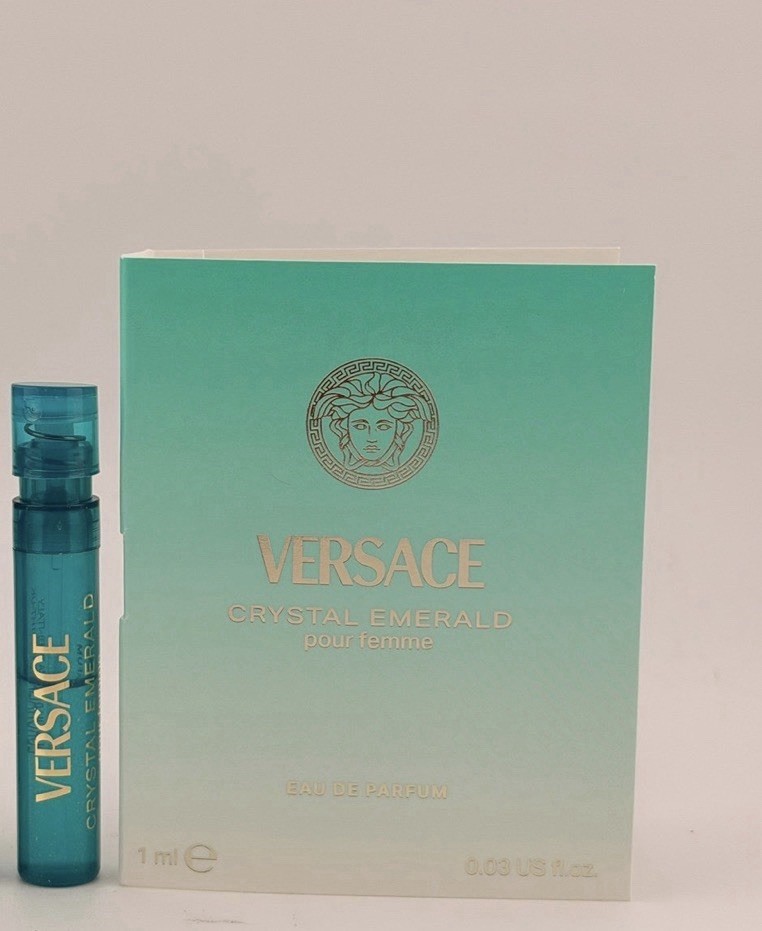 Versace Crystal Emerald Eau de Parfum Sample Spray Vial For Women. New In Card!
