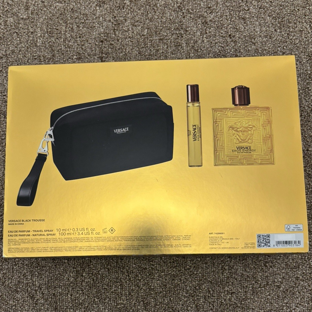 Versace Eros Energy Pour Homme Gift Set 100 ml Spray w/ Pouch