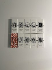 Diptyque Set of 10 Eau de Toilette Travel Perfume Samples NIB