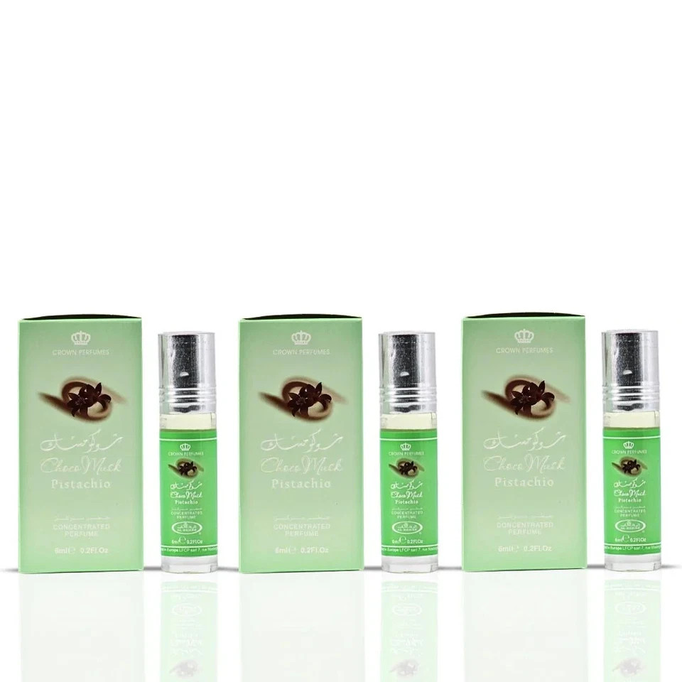 Choco Musk Pistachio 3 Pack Perfume Oil 6ML Al Rehab