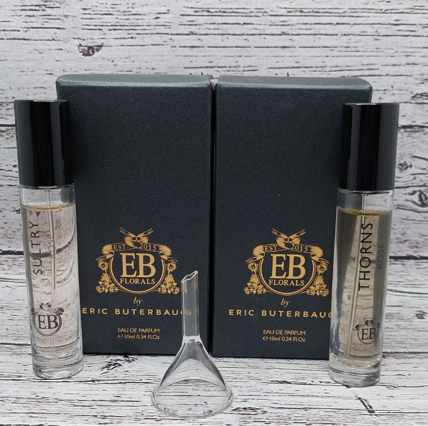 2 EB Florals By Eric Buterbaugh EDP Spray💜Sultry Rose💜THORN ROSE 10 ml / BNIB