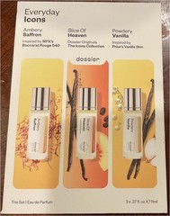 Dossier Icons Perfume Trio Set – 3pc Amber Saffron, Powdery Vanilla, Slice of H