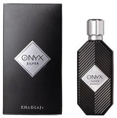 Khadlaj Onyx Silver – Fresh, Spicy, Woody, Amber – Eau 3.4 Fl Oz (Pack of 1)
