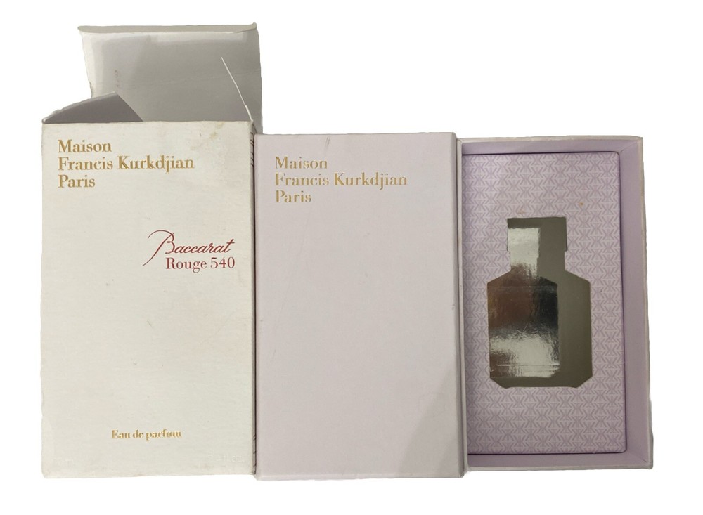 Baccarat Rouge 540 de Parfum MAISON FRANCIS KURKDJIAN 2.4 oz EMPTY BOX Worn Out