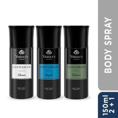 Yardley London Gentleman Deo Body Spray Tripack Classic Urbane Royale 150ML Each