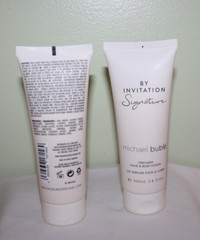 2 Lot Michael Buble By Invitation Signature Prefumed Hand & Body Lotion 3.4 oz