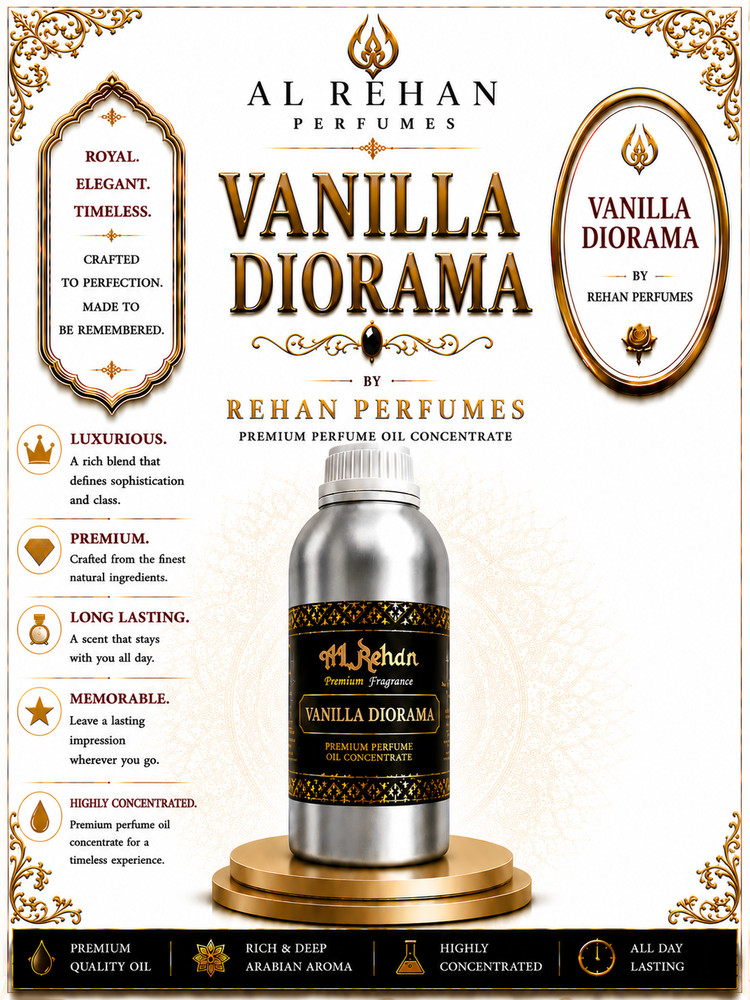 Al Rehan Perfumes Vanilla Diorama Premium Attar Perfume Oil Long Lasting Scent