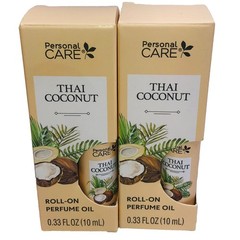 6 Personal Care Thai Coconut Roll-On Perfume Oil 0.33 oz Each intense Fragrance
