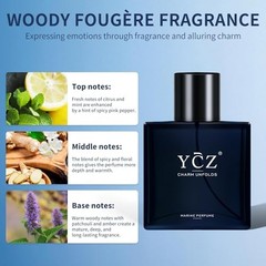 Ycz Charm Unfolds Marine Perfume for Men, 1.7 oz. Long Lasting Eau De Parfum