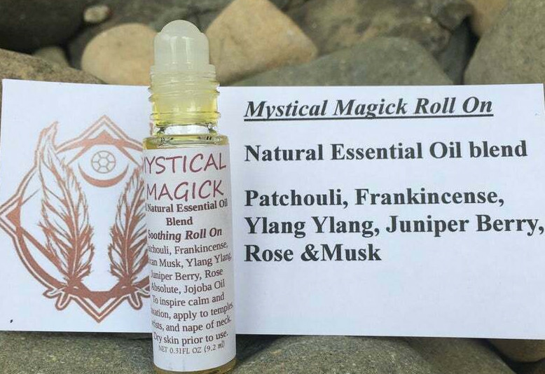 Mystical Magick Roll On, Natural Essential Oil blend, Patchouli, Frankincense, Y