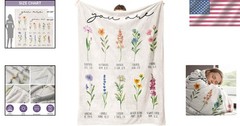 Soft Christian Throw Blanket with Flowers – Birthday Gift