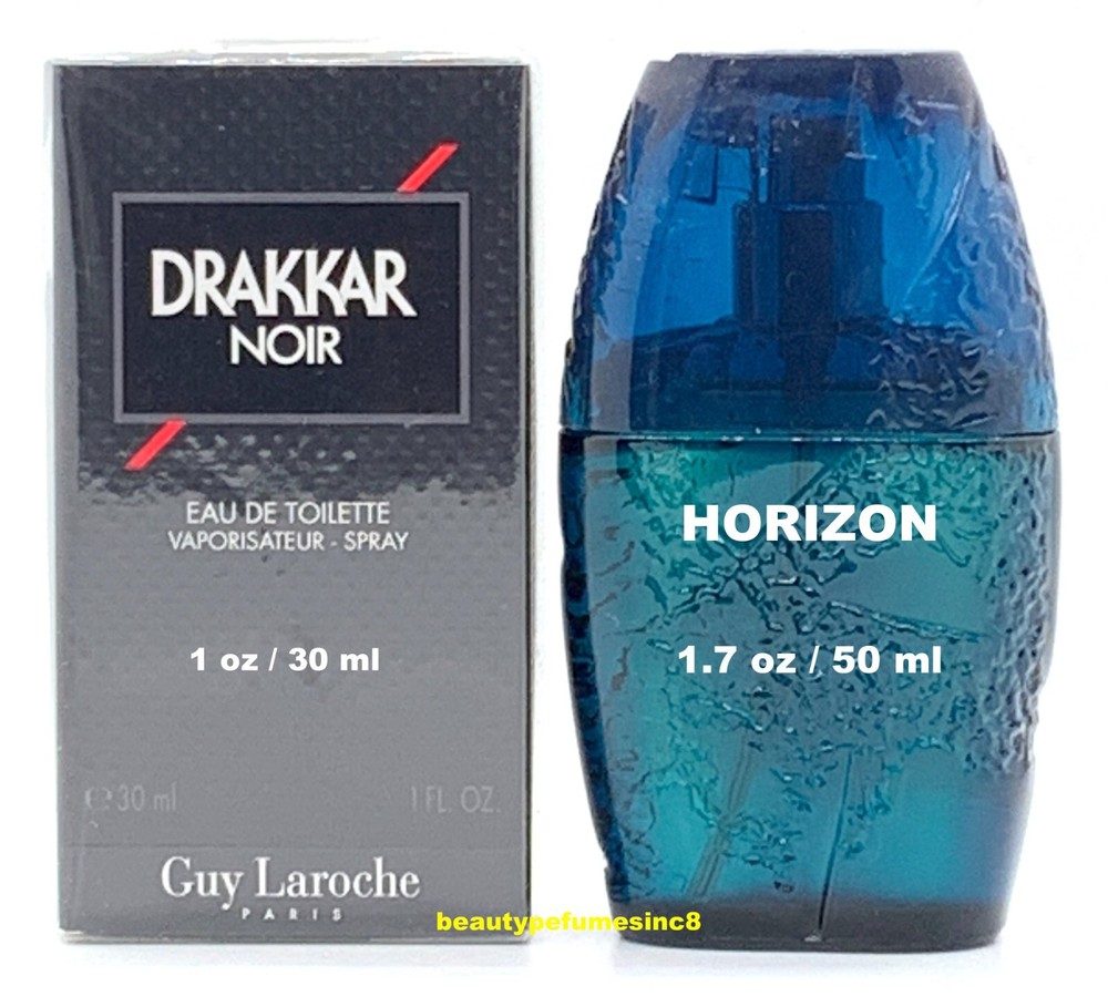 Lot of 2 – DRAKKAR / HORIZON EDT Spray 1 oz 30 ml / 1.7 oz 50 ml For Men