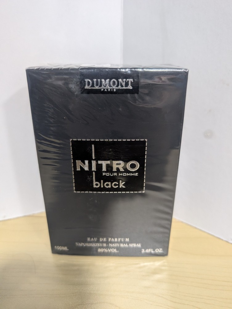 Dumont Paris Nitro Black Pour Homme Eau de Parfum Spray, 3.4 fl oz