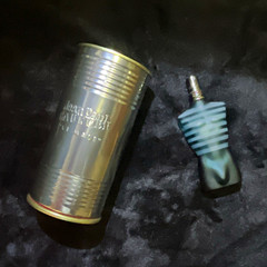 Jean Paul Gaultier Le Male Fragrance Bottle & Collectible Metal Tin Canister