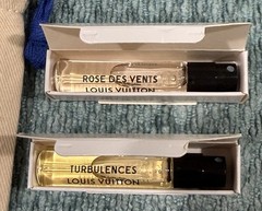 2 Louis Vuitton Perfume Turbulences & Rose Des Vents Sample 2ml Purse Size Set