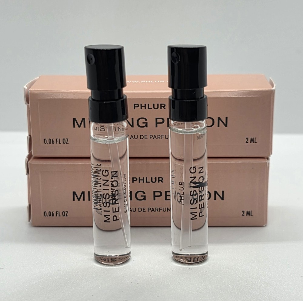 Phlur Missing Person Eau De Parfum Spray Sample Siz 2ml/.06oz | Set Of 2 | NIB