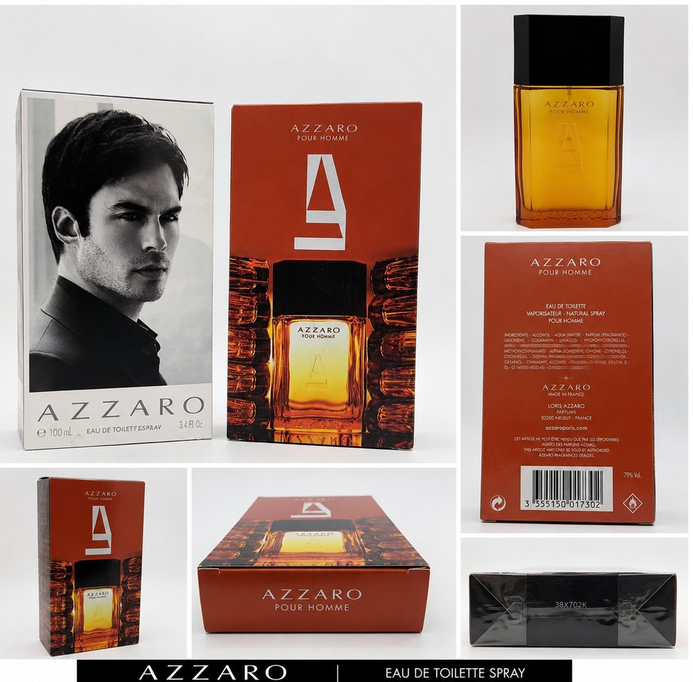Azzaro Pour Homme Eau de Toilette Fougère Vaporisateur Spray 3.4 fl oz