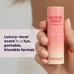 Portable Long Lasting Solid Perfume Stick for Women Strawberries & Cream Flavor