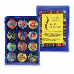 Lasa Aromatic Natural Solid Perfume Oil Long Lasting 12 Bottle Fragrance Each 4g