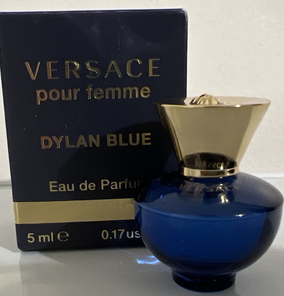 Versace Dylan Blue Pour Femme Eau de Parfum-Mini Travel Size 0.17fl oz/5 ml-NEW