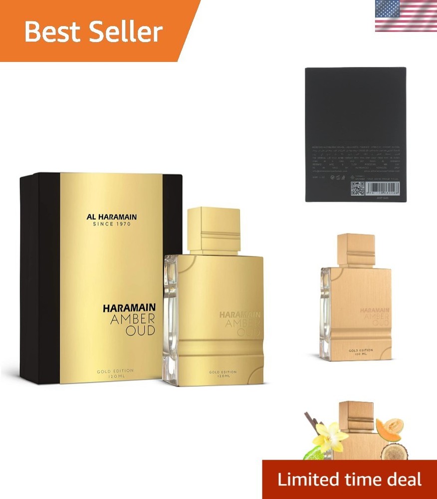Elegant Al Harmain Amber Oud Gold 4 Fl oz Perfume – Unisex Sophistication