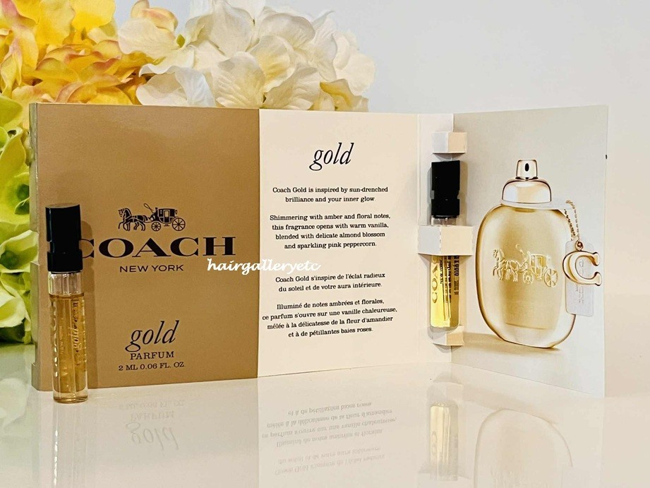 2 Coach Gold Parfum Perfume Sample Spray 2ml New Release NEW & FRESH