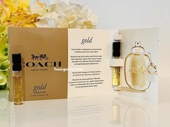 2 Coach Gold Parfum Perfume Sample Spray 2ml New Release NEW & FRESH