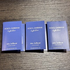 3 x DOLCE & GABBANA Light Blue Eau Intense EDP Splash Sample 1.5ml each