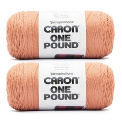 One Pound Faded Brick Yarn – 2 Pack of 16oz/453.6g – Acrylic – #4 Worsted (Mediu
