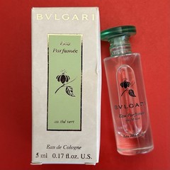 BVLGARI Eau Parfumee Au the Vert Mini Perfume Splash 0.17oz New 5ml Italy
