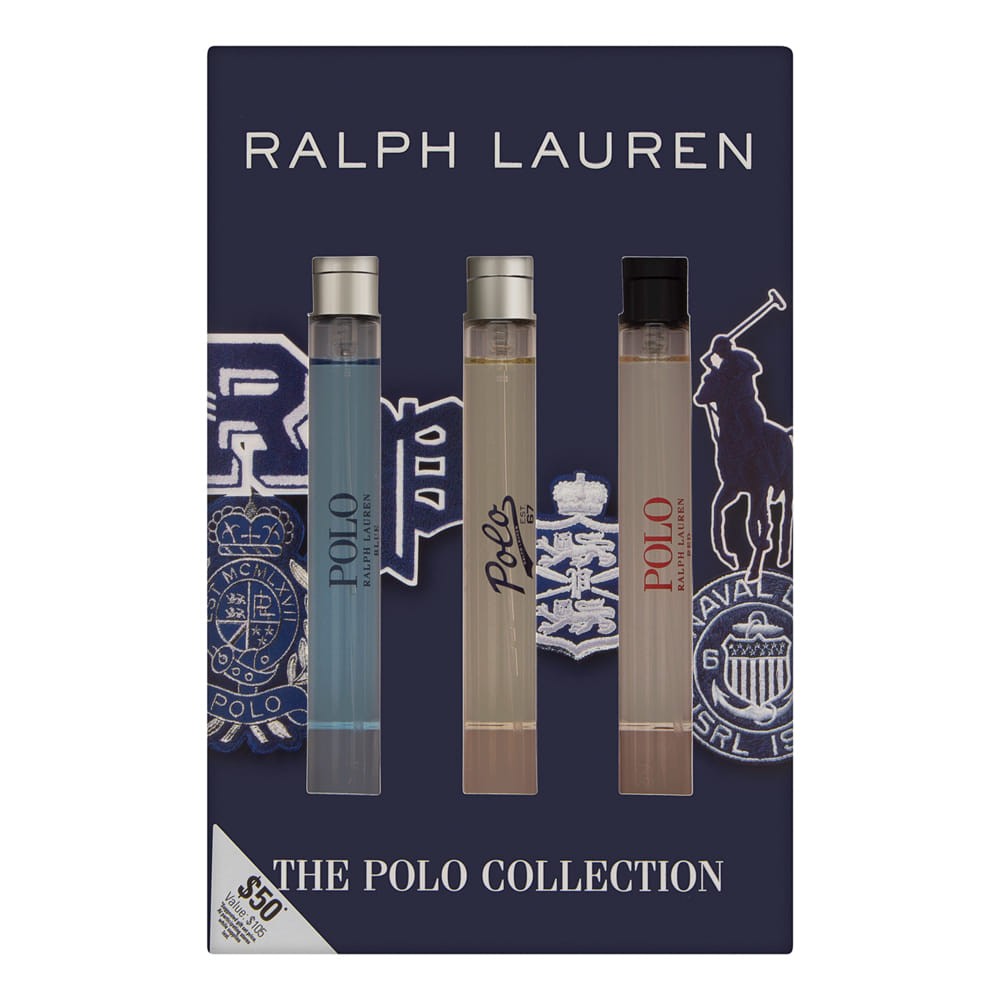 The Polo Collection by Ralph Lauren for Men 3 Piece Travel Set 3 x 10ml/0.34oz