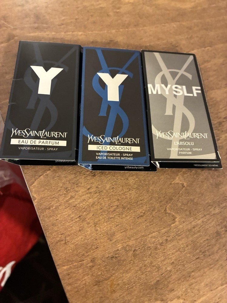 Yves Saint Laurent Y EDP + Y Iced Cologne + MYSLF L’Absolu Spray 0.04 fl oz each