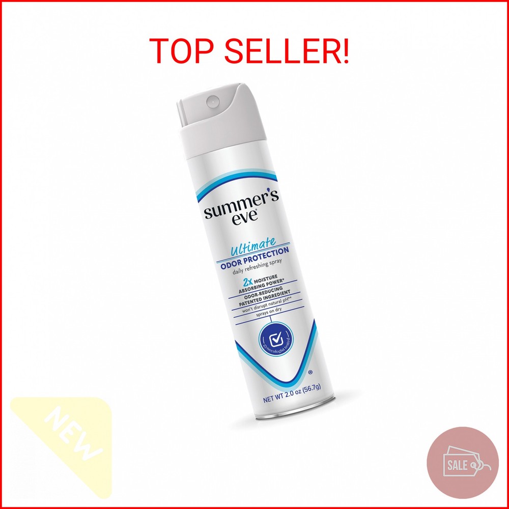 Summer’s Eve Ultimate Odor Control Daily Feminine Spray with Talc-Free, Odor-Red