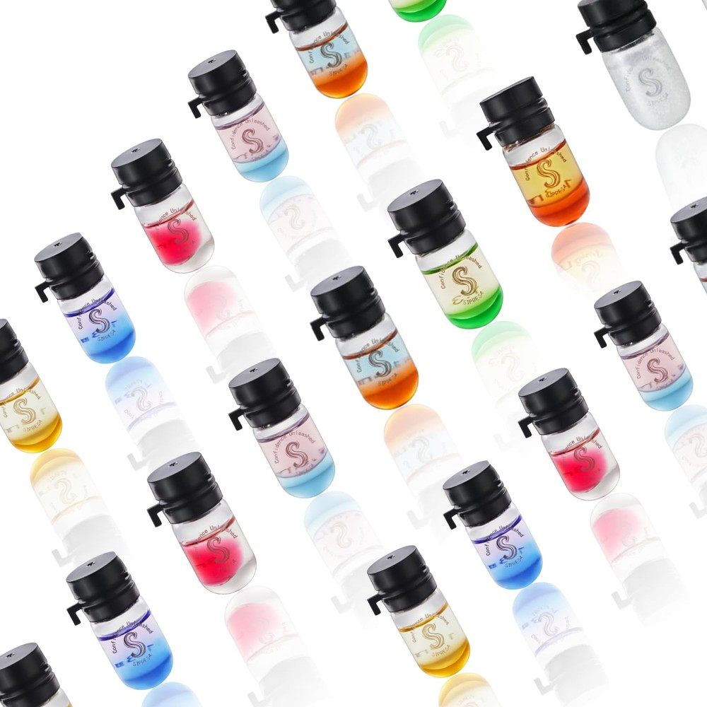 36pcs luxurious Scented Hair Perfume Oil 9 in 0.04 Fl Oz (Pack of 36), Clear